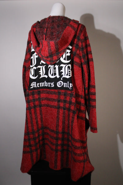 Red Plaid Cardigan