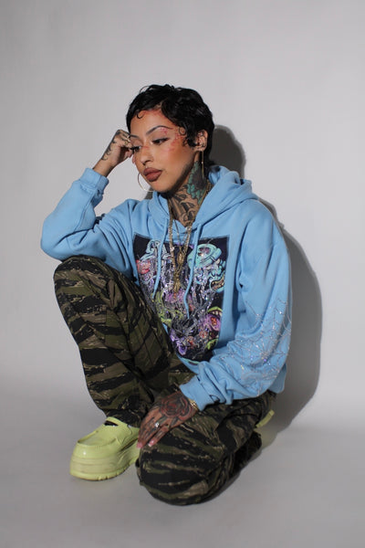 Zombie Hoodie Rhinestone