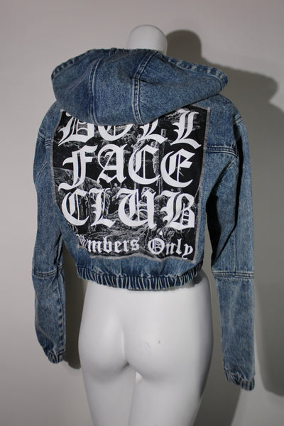 Hooded Jean Crop