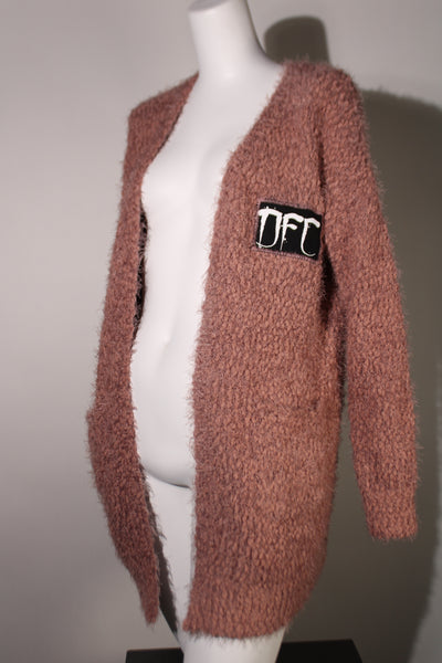 Fuzzy Rose Cardigan