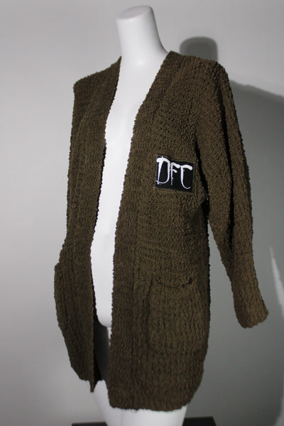 90s Cardigan Olive Green