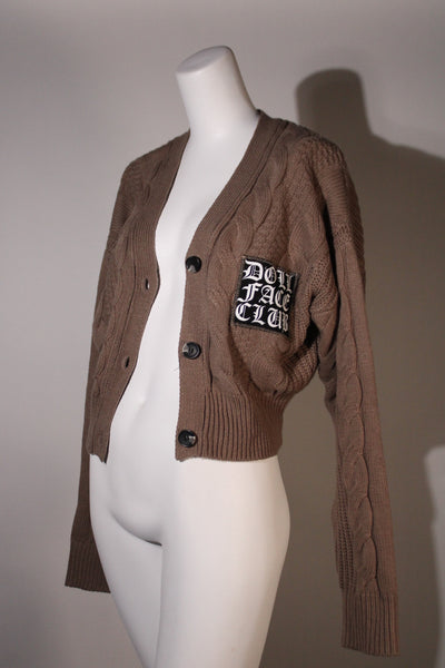Tan Crop Cardigan