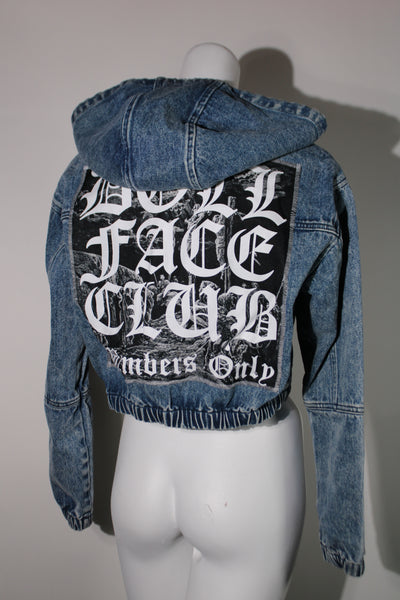 Hooded Jean Crop
