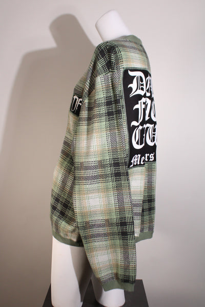 Green Plaid Cardigan