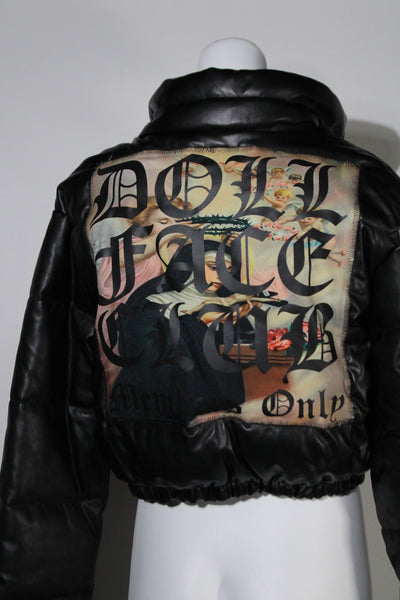 Faux Leather Bomber