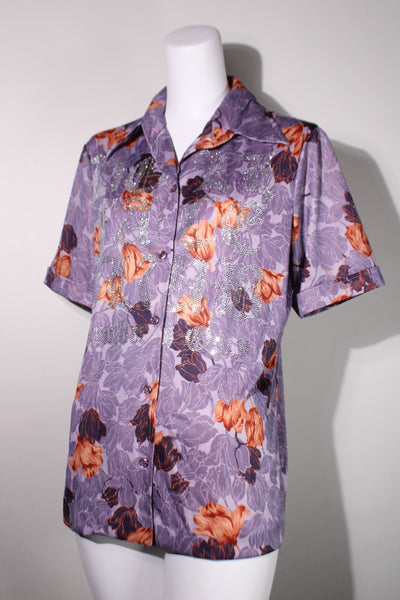 1960s Floral Lavender