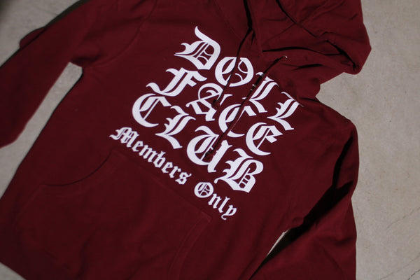 Burgundy and White