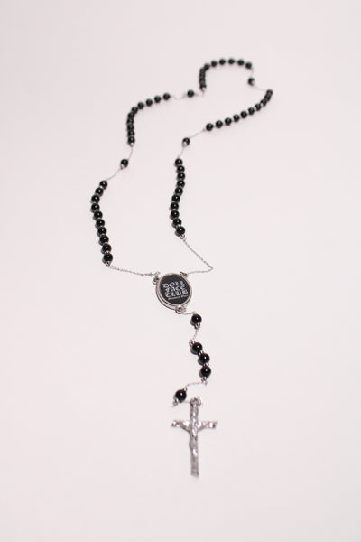 Silver & Black Rosary