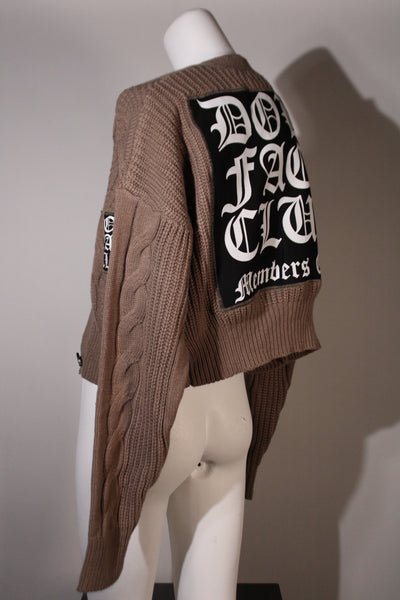 Tan Crop Cardigan