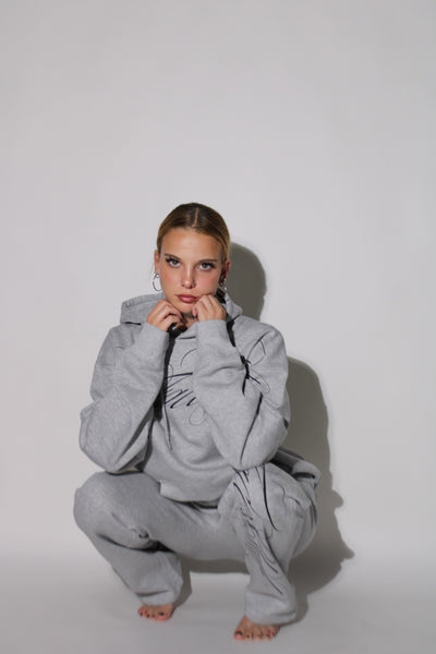 Grey Wide Leg Set w/Pull Over
