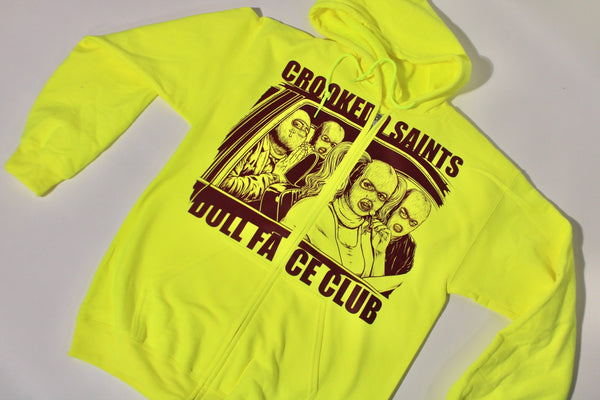 Neon & Burgundy Zip