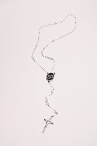 Silver & Pearl Rosary