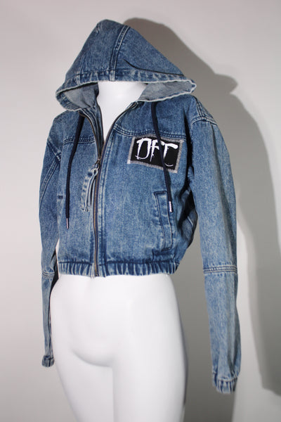 Hooded Jean Crop