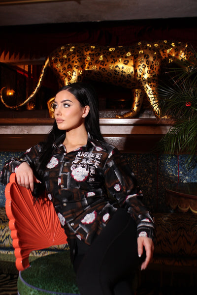 1960s Floral Button Up