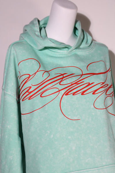 Teal & Red Script