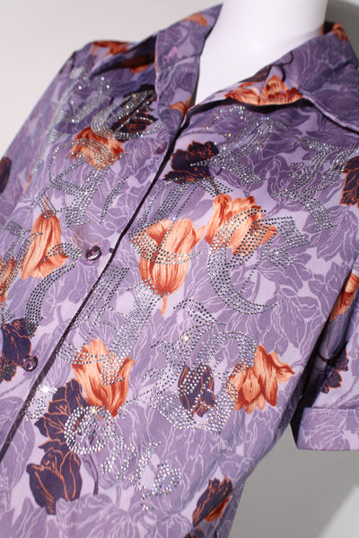 1960s Floral Lavender