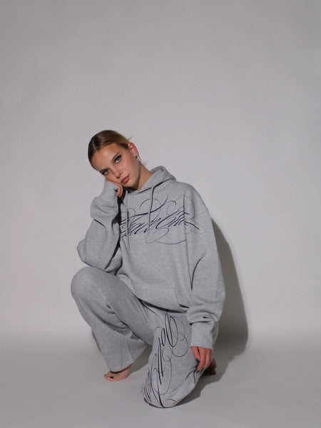 Grey Wide Leg Set w/Pull Over