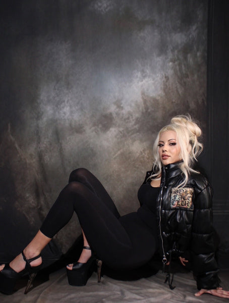 Faux Leather Bomber