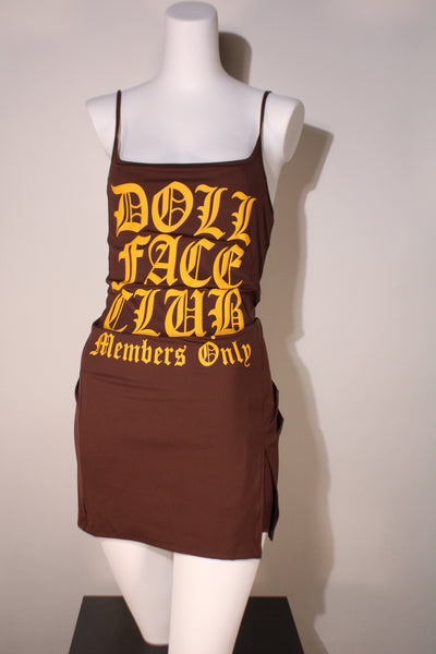 Brown & Gold Tennis Dress