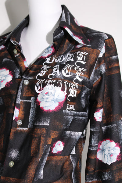 1960s Floral Button Up