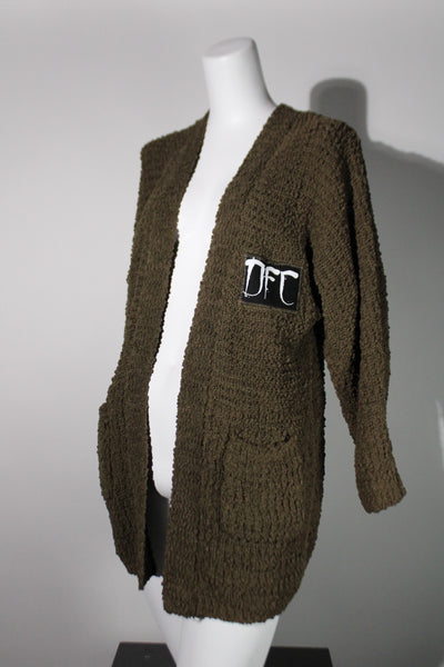 90s Cardigan Olive Green