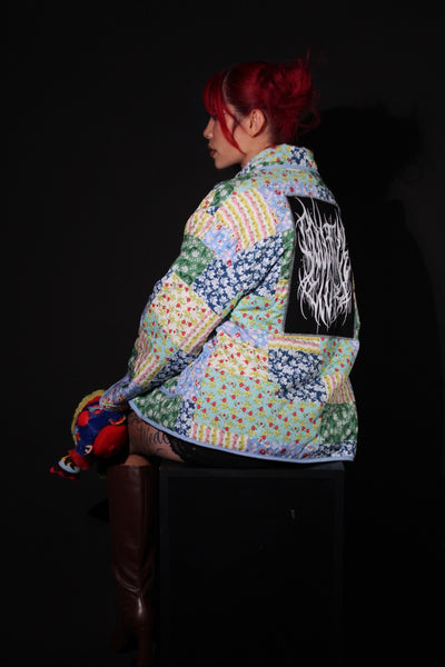 Patchwork Windbreaker Bomber