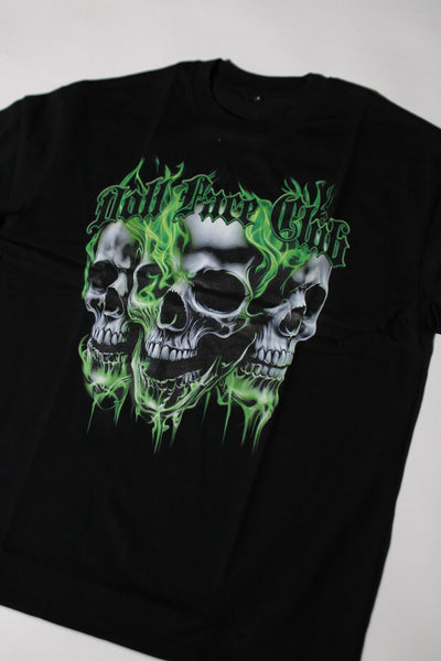 3 Face Neon Green Tee
