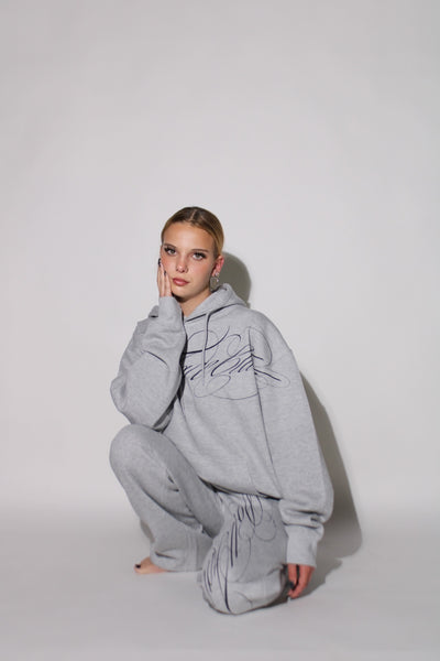 Grey Wide Leg Set w/Pull Over