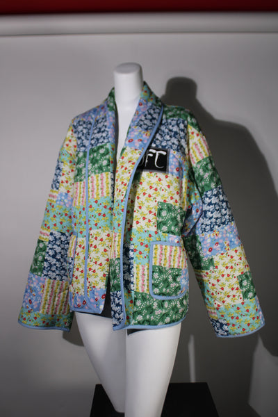 Patchwork Windbreaker Bomber