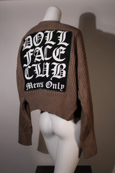 Tan Crop Cardigan
