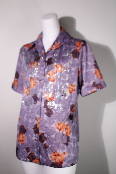 1960s Floral Lavender