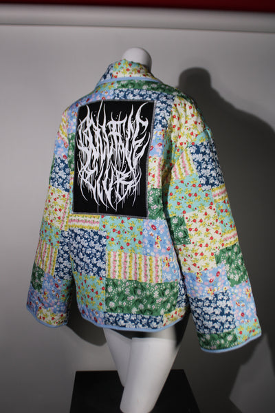 Patchwork Windbreaker Bomber