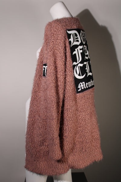 Fuzzy Rose Cardigan