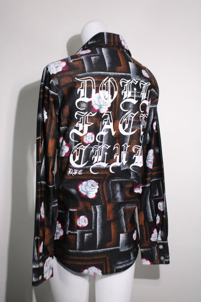 1960s Floral Button Up