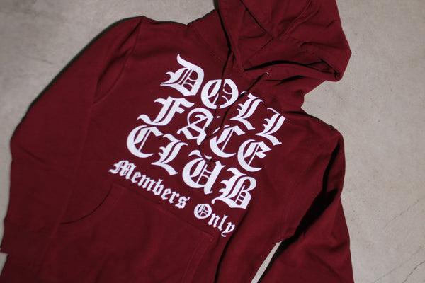 Burgundy and White