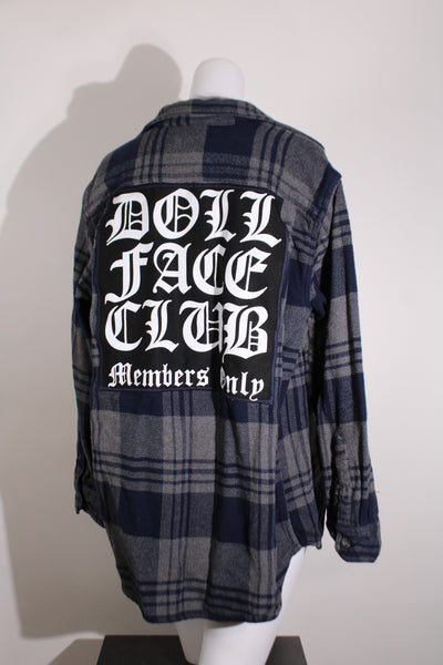 Navy Grey Flannel