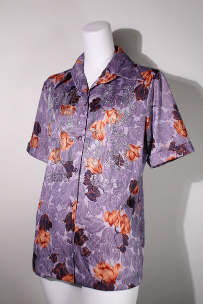 1960s Floral Lavender