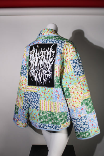 Patchwork Windbreaker Bomber