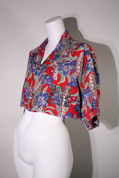 Blue & Red Crop