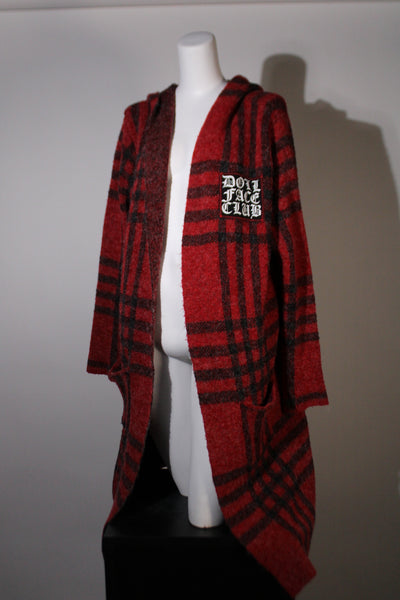 Red Plaid Cardigan