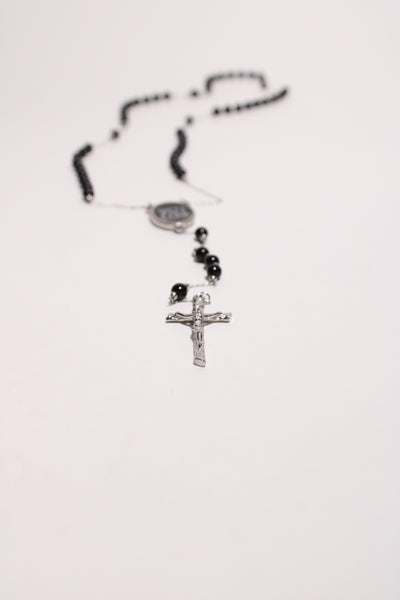 Silver & Black Rosary