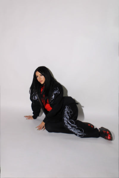 Wide Leg Set w/Zip Up