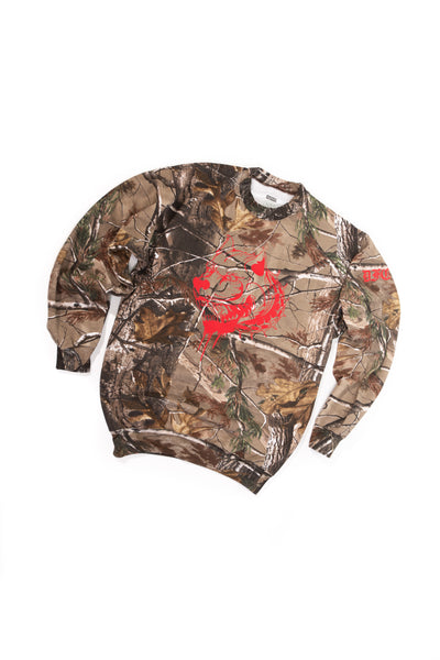 Camo and Red Pullover M
