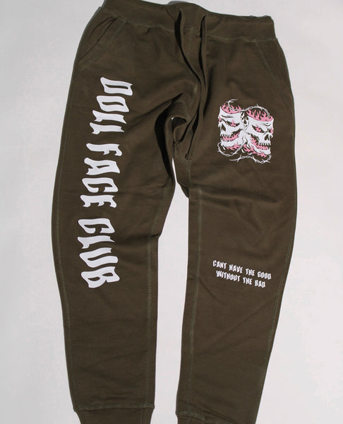 Army Green/Baby Pink