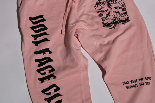 Black Glitter/Pink