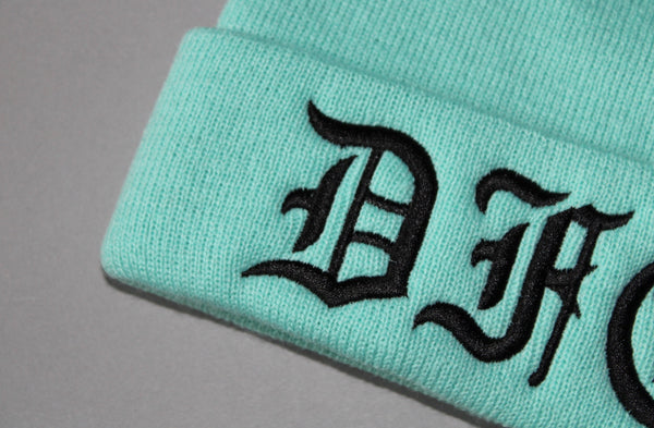 Teal & Black Beanie