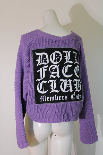 Violet Crop Sweater
